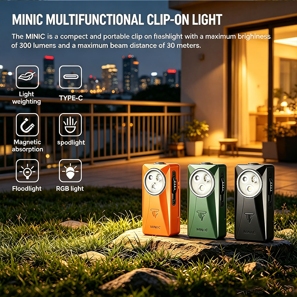 Edc Carry Clip - Trustfire MINIC 800ルーメン EDC懐中電灯 クリップ式 コンパクト