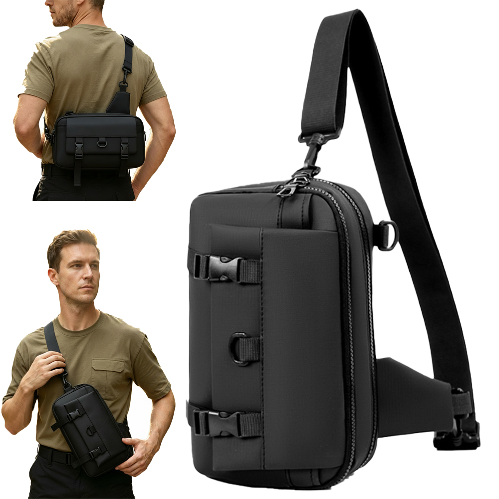 Edc Concealed Carry Backpack - 戦術的なピストルガンバッグ隠しキャリーハンドガン収納チェストバッグクロスボディスリングバックパックEDCツールバッグガンホルスターバッグ狩猟用