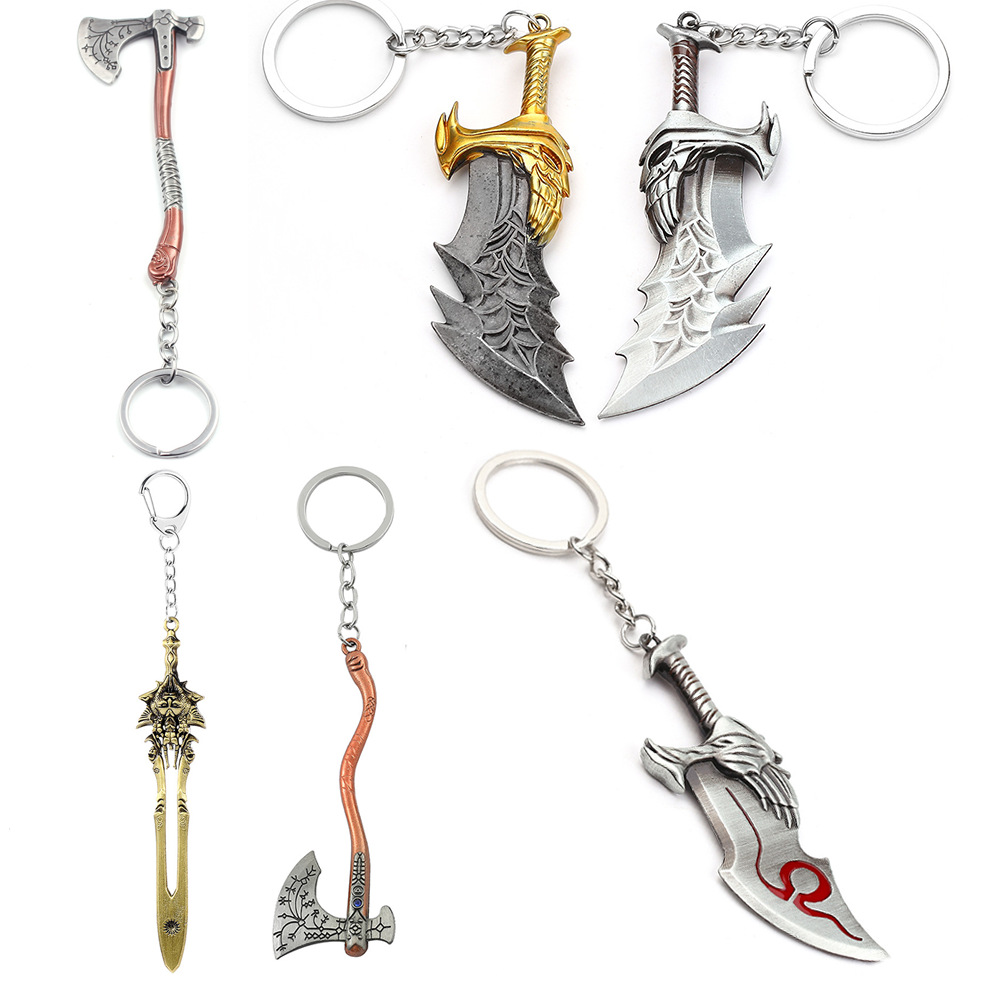 Carabiner Keychain - ゴッド・オブ・ウォー4 クレイトスの剣 キーホルダー ペンダント キーリング ジュエリー