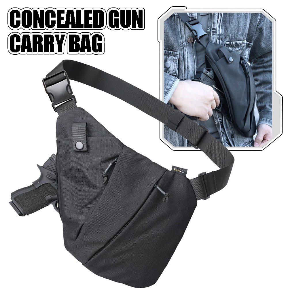 Edc Carry Pistols - 隠し戦術ピストルバッグ,メンズクロスボディバッグ,ピストルケース,盗難防止EDCバッグ