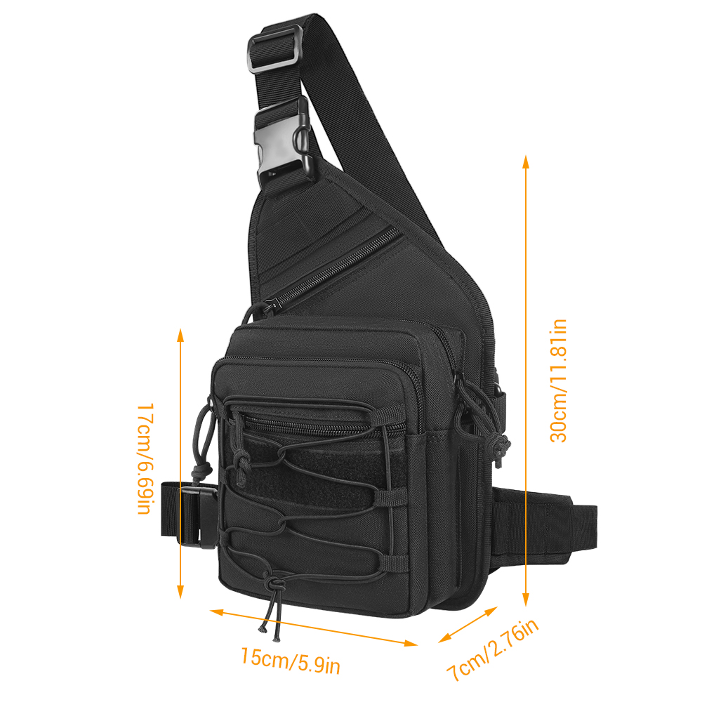 Edc Concealed Carry Backpack - 隠しキャリーバッグ戦術的なクロスボディスリングバックパックショルダーガンホルスターバッグチェストパックEDCポーチピストルホルスターバッグ狩猟用