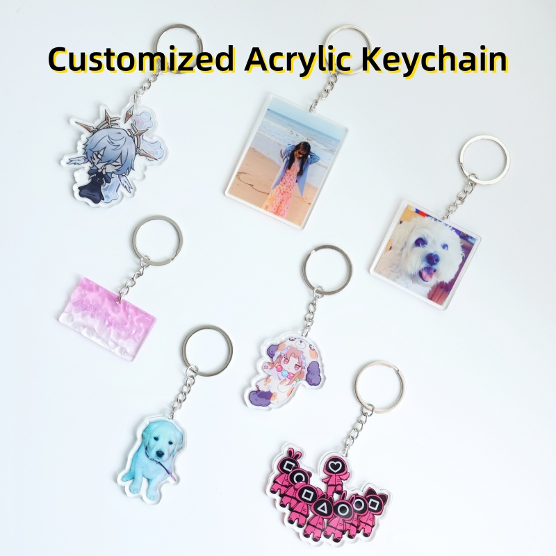 Carabiner Keychain - 2D フラット 6cm/2.36インチ 1個 カスタムペット写真キーホルダー -