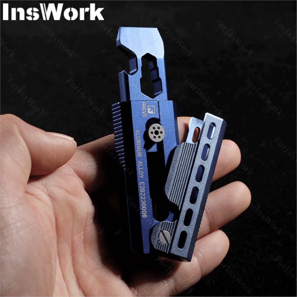 Edc Carry Piece - Fegve-チタン合金鋼栓抜き,多機能レンチツール,輸送部品,屋外でのストレス解消玩具