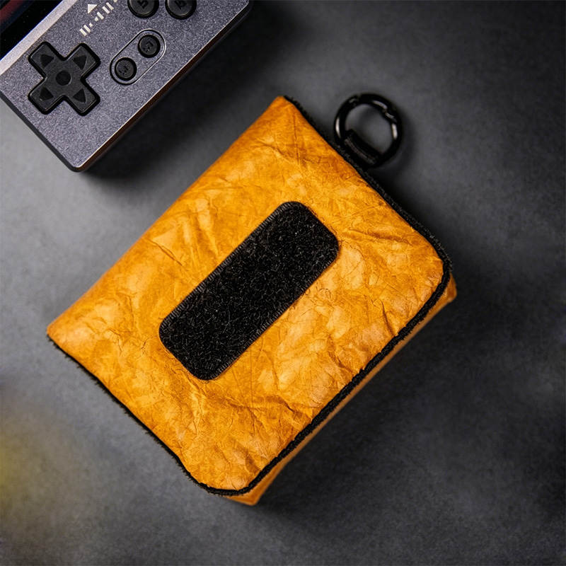 Edc Carry Pocket Pouch - レトロ収納ポーチミニジッパーバッグソフト裏地保護キャリーケース EDC 小型ガジェット財布キーリングポケットバッグ