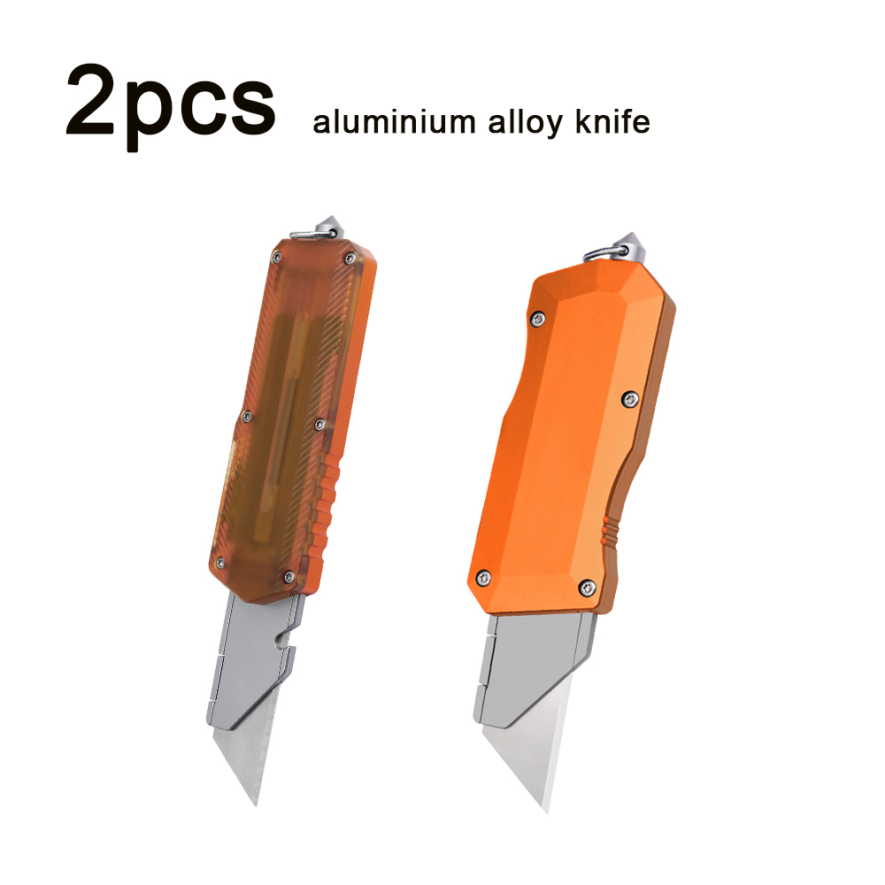 Edc Carry Piece - 2ピースアルミ合金製コンビネーションナイフセット。 アウトドアEDC（日常持ち運び）ツール用ユーティリティナイフ