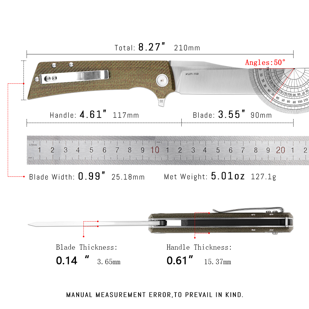 Shooziz XUN112 EDC 折りたたみナイフ クリ - Edc Carry Clip のレビューと価格