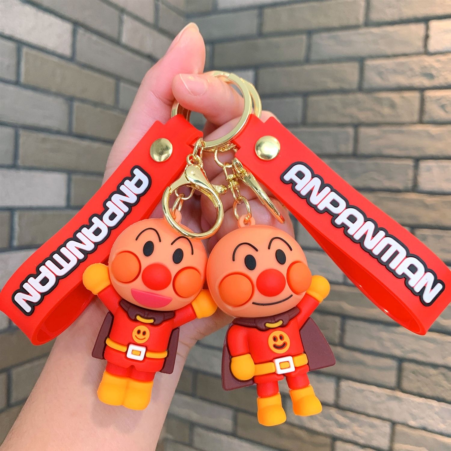新しいアニメ「アンパンマン」キーホルダー、3Dシリコン製フィ - Carabiner Keychain のレビューと価格