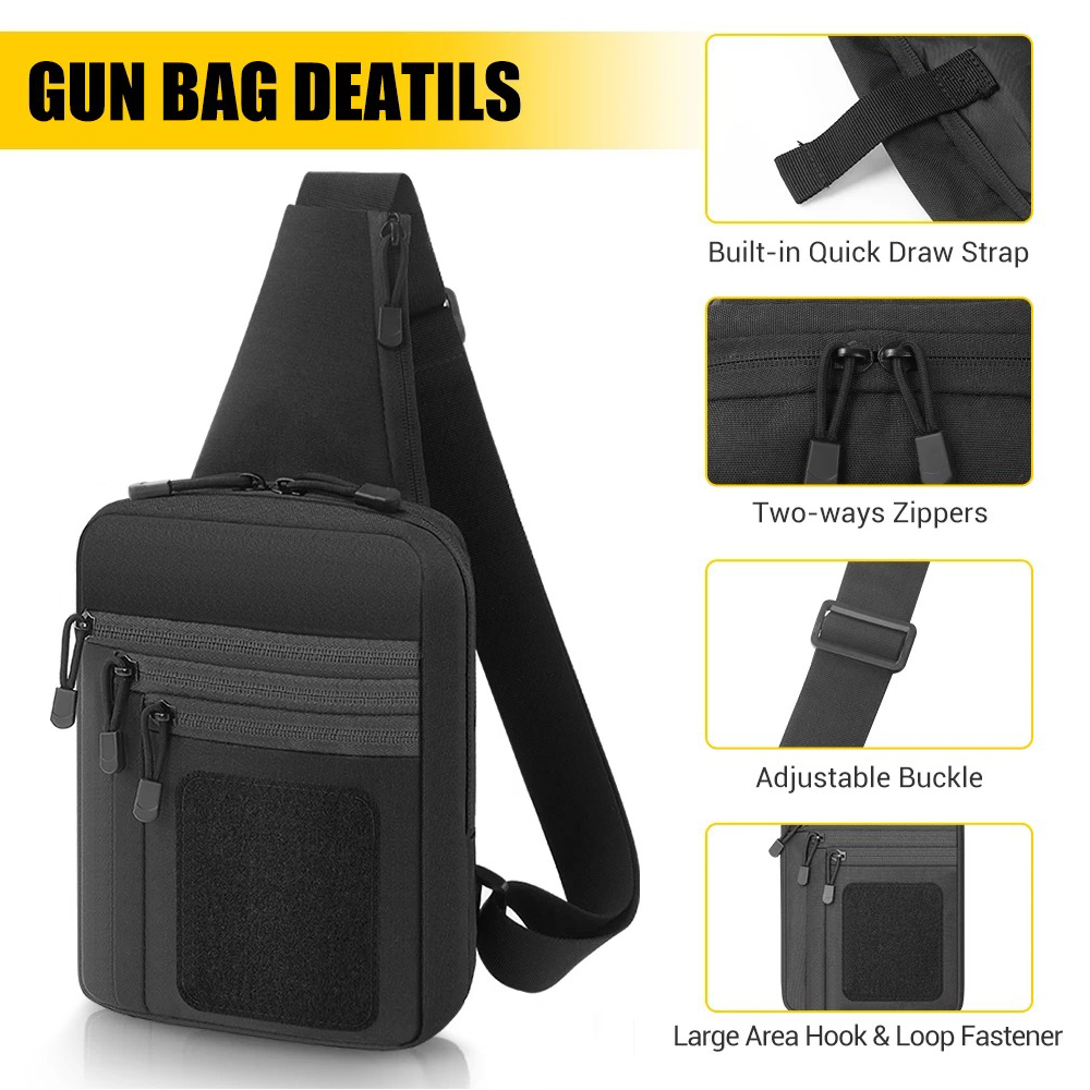 隠し銃持ち用チェストガンバッグ、ピストルガン収納バッグ、タク - Edc Carry Pistols のレビューと価格
