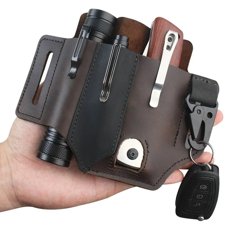 牛革ウエストハンガーポータブル戦術 EDC ツールホルダー屋 - Edc Carry Pocket Pouch のレビューと価格