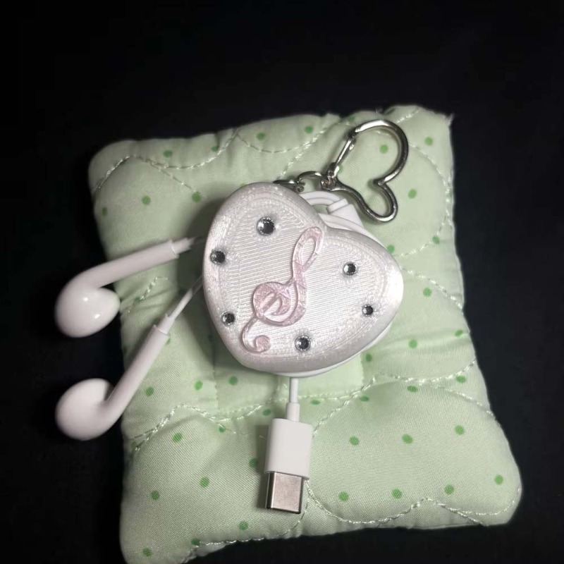 ゴシック音符ハート型ケーブルオーガナイザー 3Dプリントヘッ - Cable Winder Keychain のレビューと価格