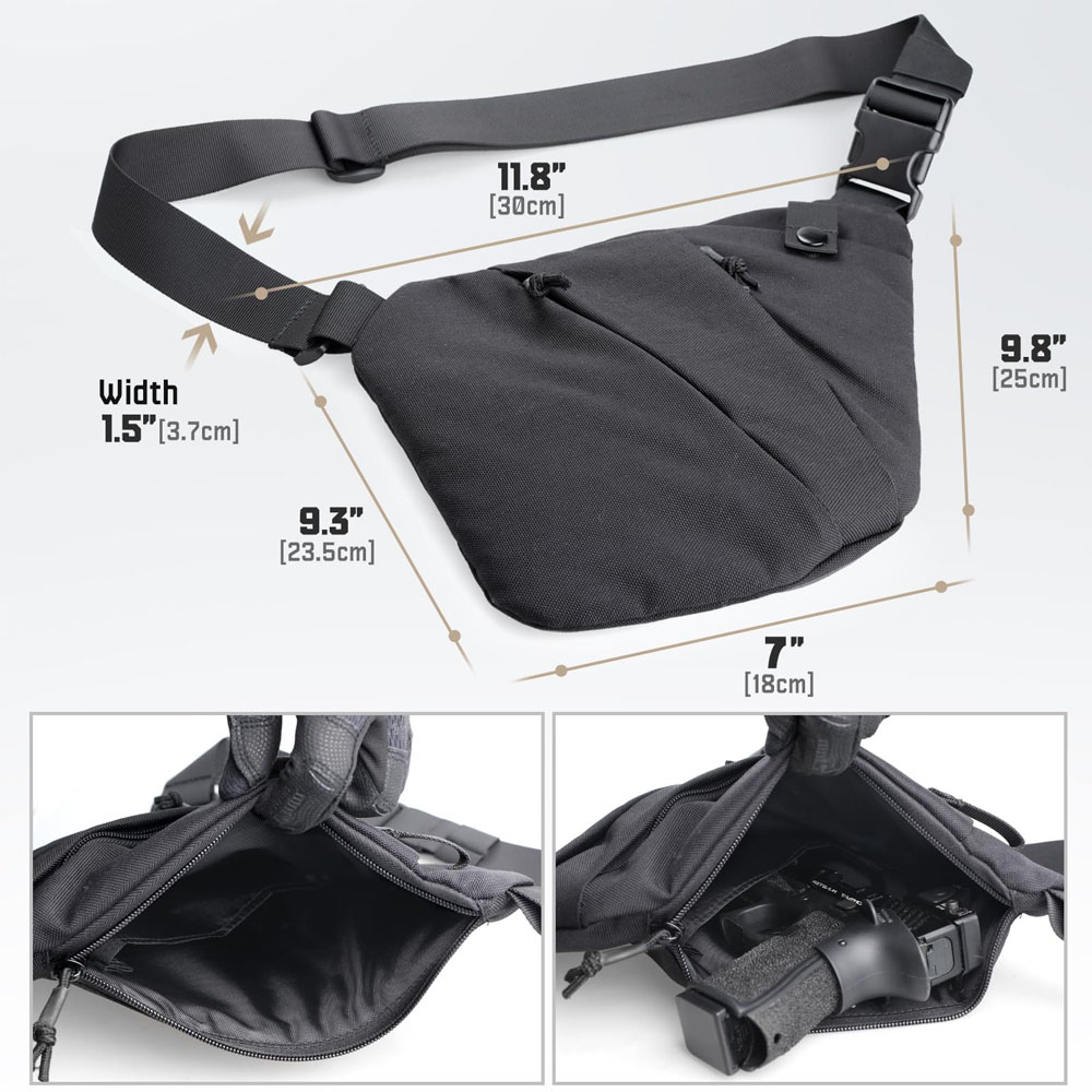 隠し戦術ピストルバッグ,メンズクロスボディバッグ,ピストルケ - Edc Carry Pistols のレビューと価格