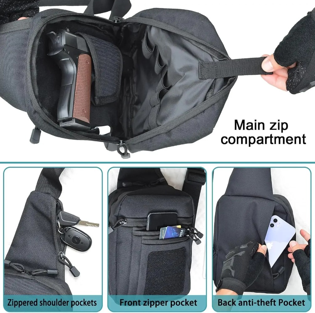 隠し携帯バッグ タクティカル クロスボディ スリング バック - Edc Concealed Carry Backpack のレビューと価格