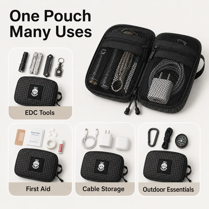 EDCグリッドファブリックオーガナイザーポーチ撥水ハードシェ - Edc Carry Pocket Pouch のレビューと価格