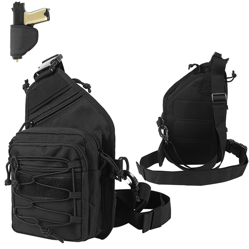隠しキャリーバッグ戦術的なクロスボディスリングバックパックシ - Edc Concealed Carry Backpack のレビューと価格