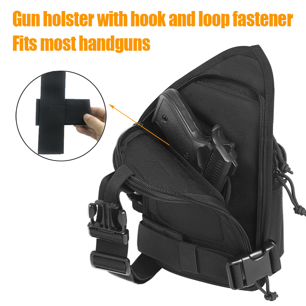 隠しキャリーバッグ戦術的なクロスボディスリングバックパックシ - Edc Concealed Carry Backpack のレビューと価格