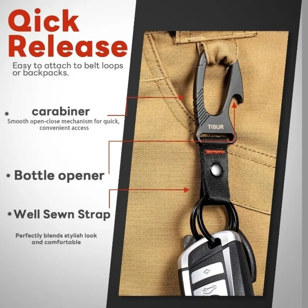 チタン製カラビナキーホルダークリップマルチツール、携帯用ボト - Edc Carry Clip のレビューと価格