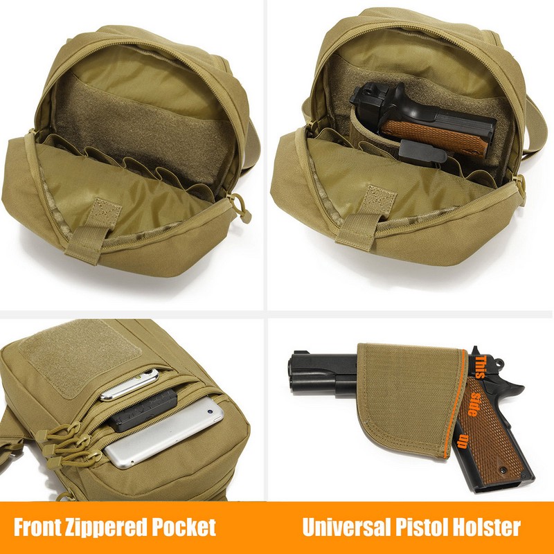 新しい戦術的なチェストバッグピストルホルスター隠し銃キャリー - Edc Concealed Carry Backpack のレビューと価格