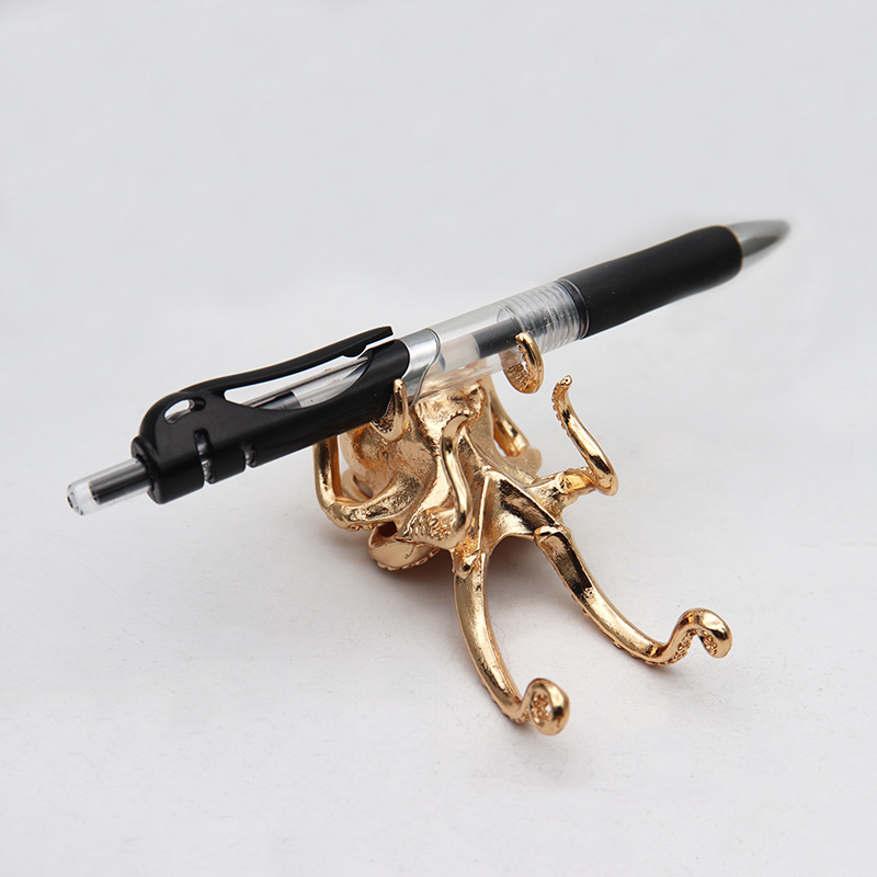 金属製のタコとイカの置物、スマホスタンド、ペン立て、眼鏡ホル - Edc Carry Pen のレビューと価格