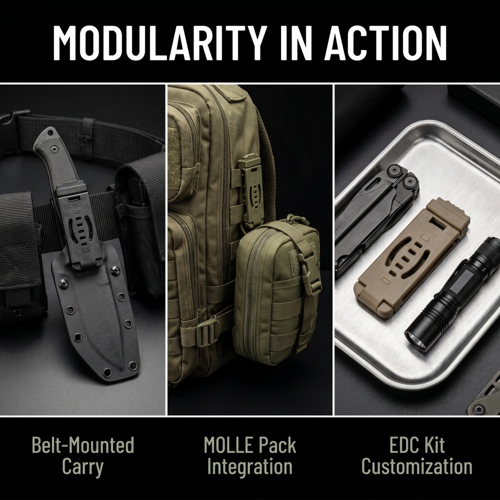 DIYカイデックスホルスターMOLLEバッククリップナイフシ - Edc Carry Clip のレビューと価格