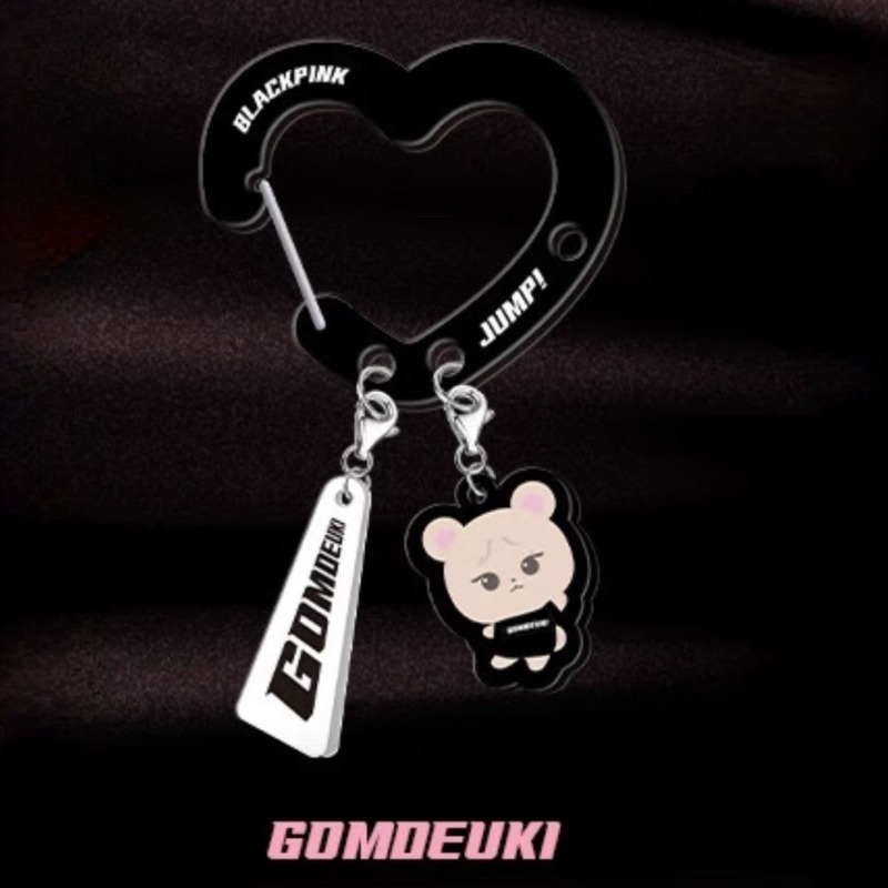 ブラックピンクの素敵なアクリル製ファンをテーマにした商品、か - Carabiner Keychain のレビューと価格
