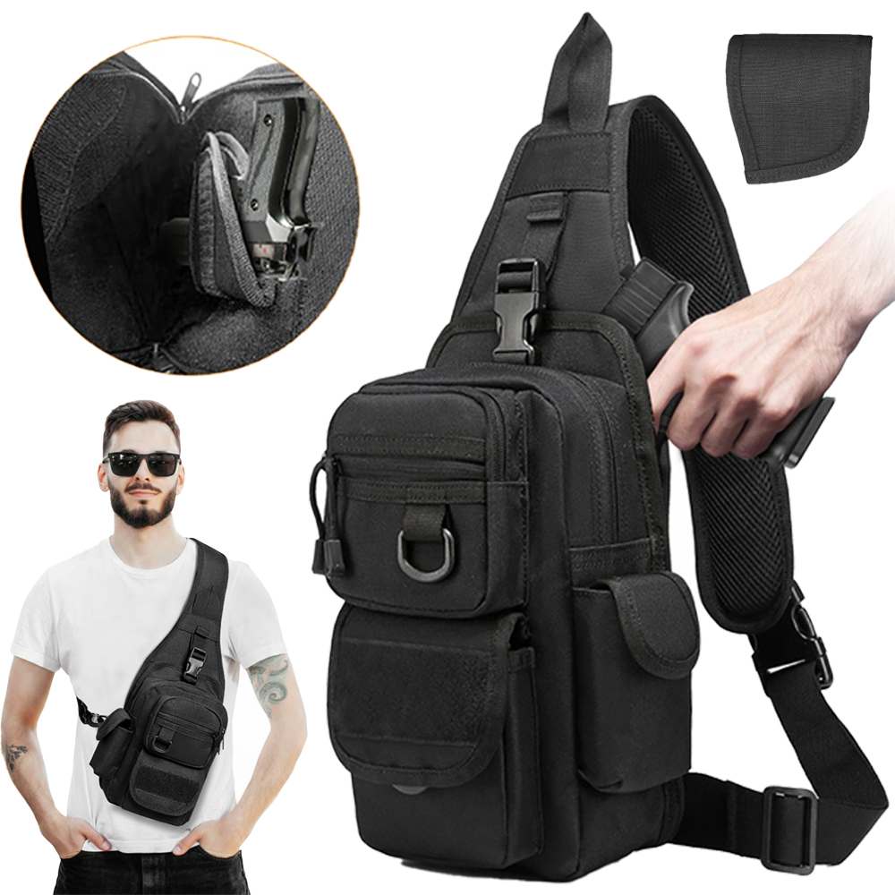 戦術ピストルバッグ隠しキャリーガンバッグクロスボディスリング - Edc Concealed Carry Backpack のレビューと価格