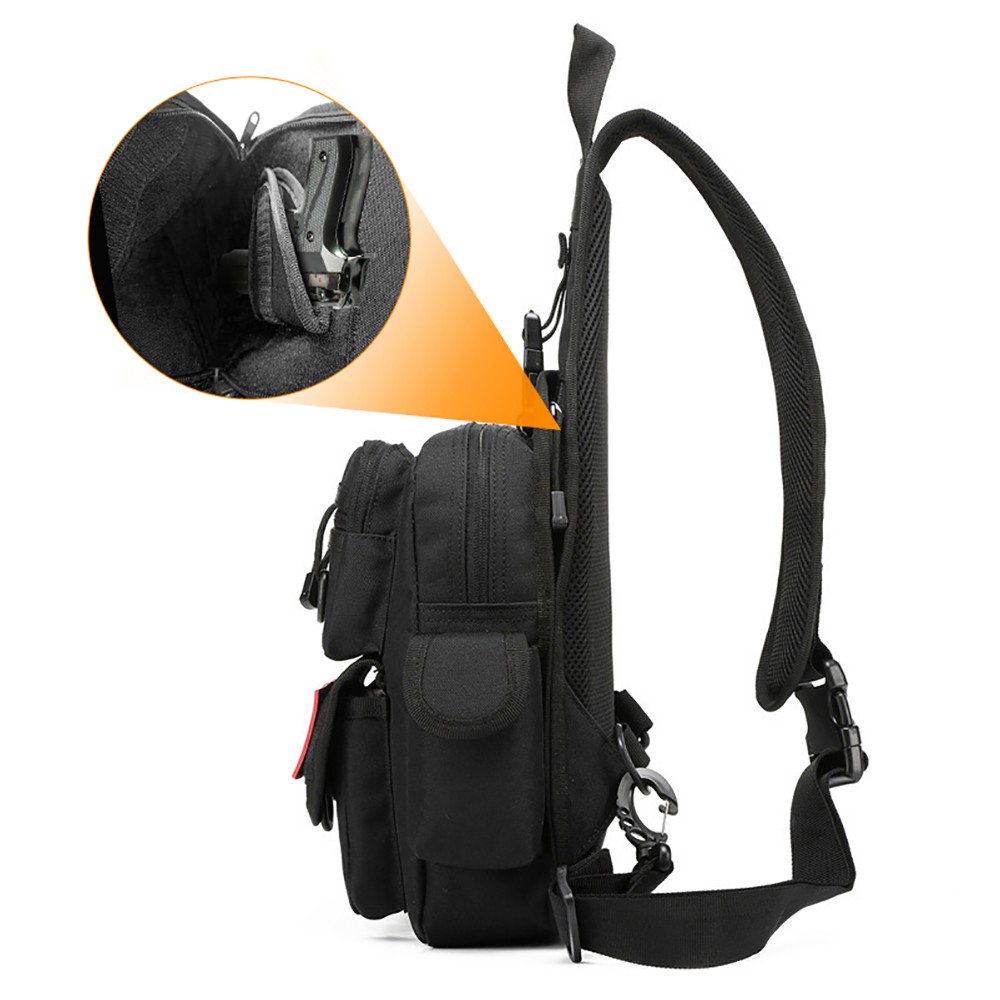 戦術ピストルバッグ隠しキャリーガンバッグクロスボディスリング - Edc Concealed Carry Backpack のレビューと価格