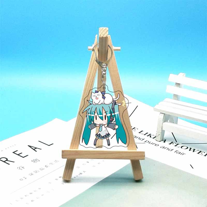 初音ミクアニメアクリルかわいいフィギュアバッグチャームキーリ - Carabiner Keychain のレビューと価格