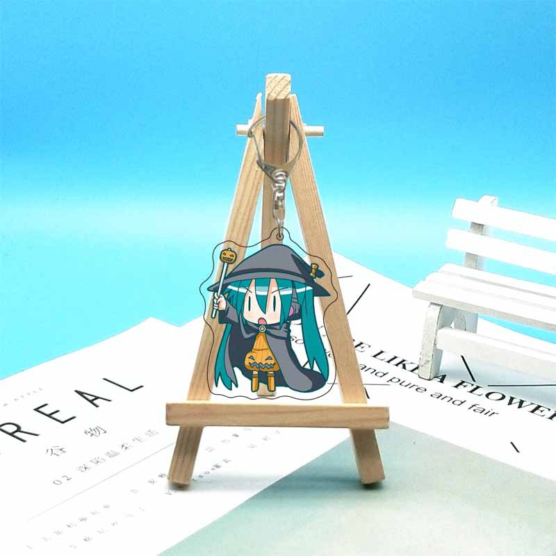 初音ミクアニメアクリルかわいいフィギュアバッグチャームキーリ - Carabiner Keychain のレビューと価格